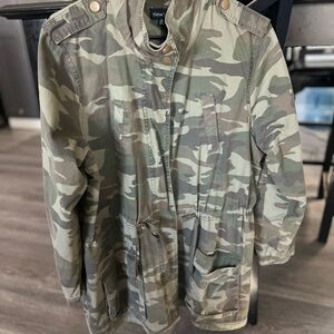 Camo Utility Anorak Jacket - Olive & Khaki